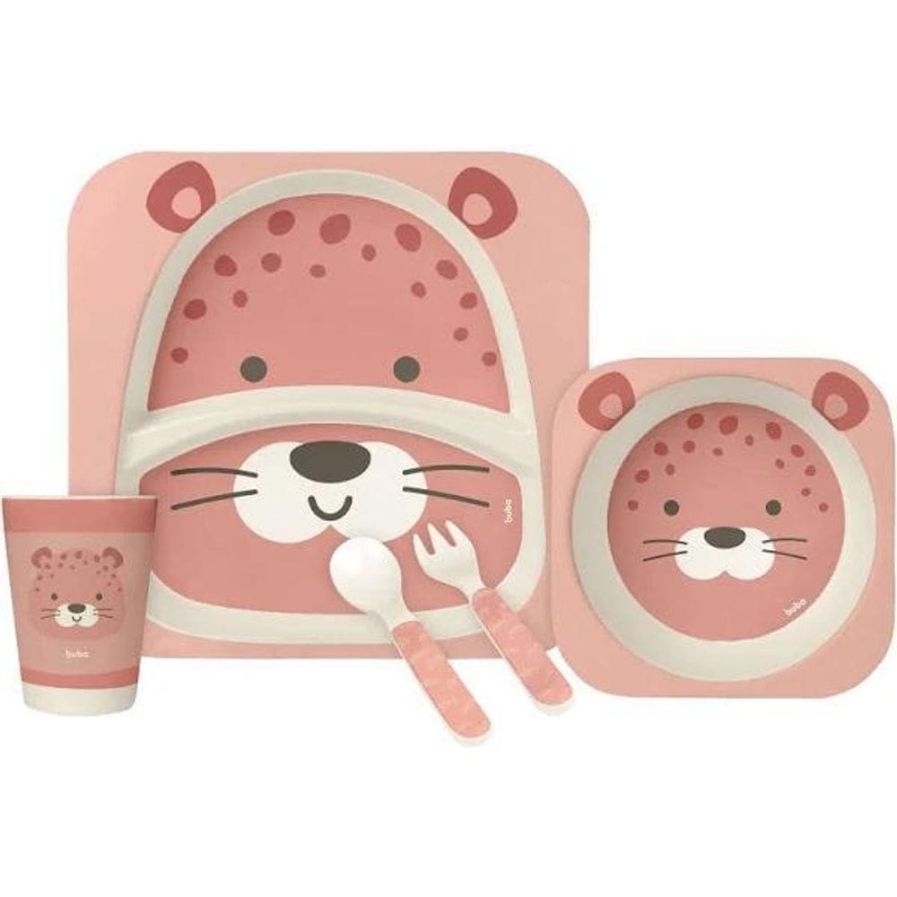 Kit Refeição Infantil Bambu Oncinha Buba