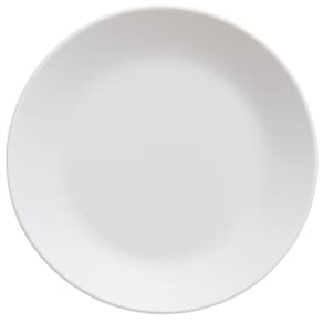 Conjunto 15 Pratos Rasos Refeição 25,5cm Redondo Branco Plástico Cozy Coza Restaurante Buffet