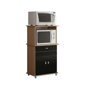 Balcao Cozinha Ditália 2 Portas BA-30 Carvalho/Preto Cozy