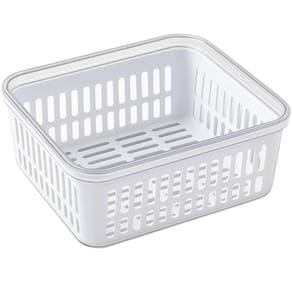 Organizador de Geladeira 18x15x7,5cm com Escorredor Fruta Verdura Plástico