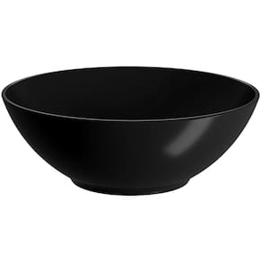 Kit 48 Cumbucas Plástico Preto Bowl 500ml Prato Cereal Cozy Restaurante Buffet Hotel Coza