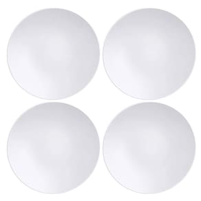 Kit 4 Pratos de Sobremesa Porcelana Branco 21cm Tramontina Sophia Redondo Mesa Posta
