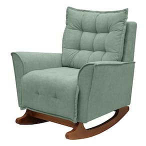 Poltrona Amamentação De Balanço Helena Boucle Quarto Bebê Verde