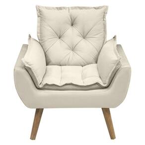 Kit Com 2 Poltronas Opala Conforto Decorativa Em Veludo Bege