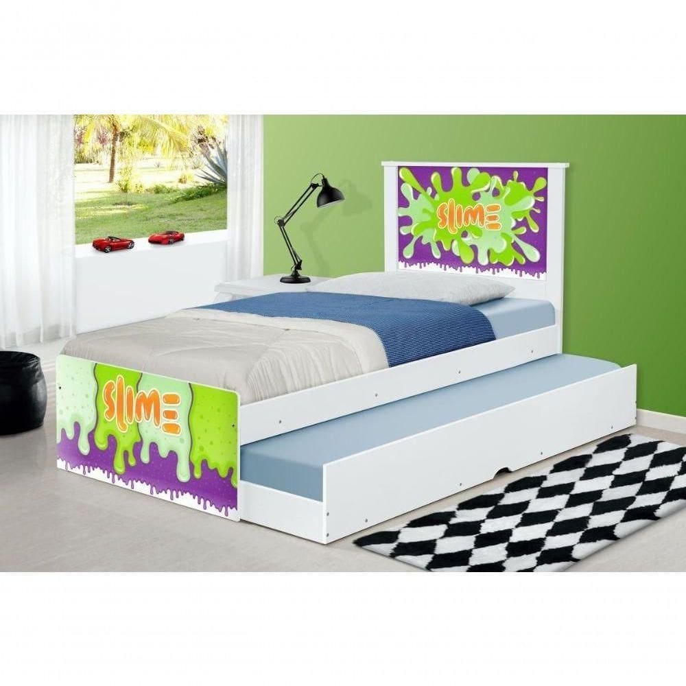 Bicama Solteiro Com Cabeceira Slime Menino