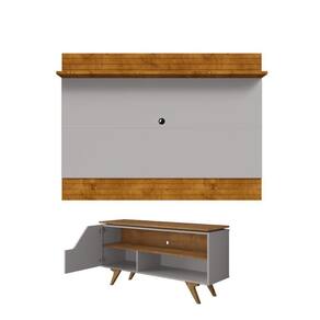 Conjunto Painel E Rack Lyria Naturalle Off White