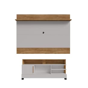 Conjunto Painel E Rack Rivia Cinamomo Off White