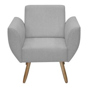 Poltrona Jolly Decorativa Em Tecido Boucle Com 1 Assento Cinza Escuro