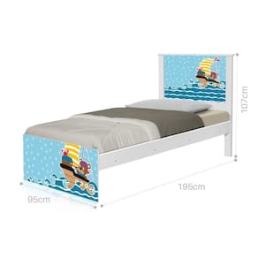 Cama Solteiro Adesivada Ursinho Com Colchão