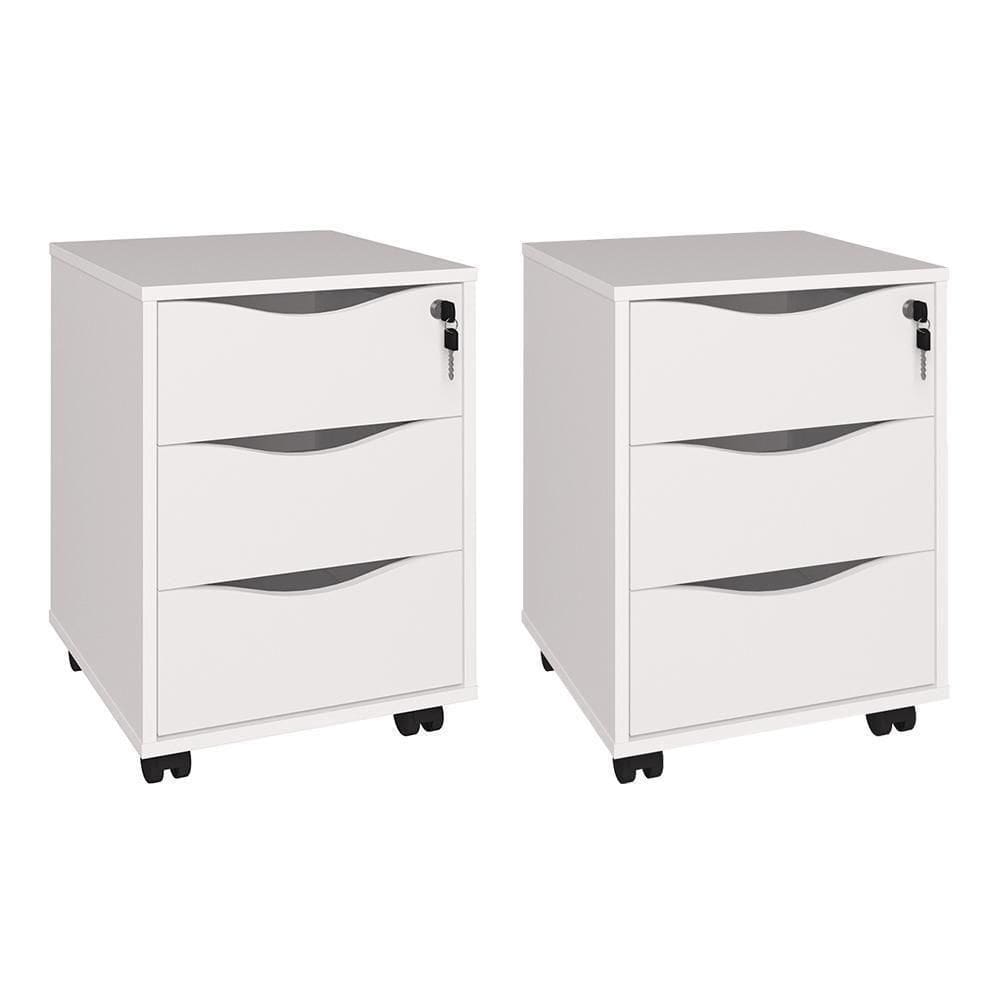 Conjunto De Gaveteiros Warrignton Branco