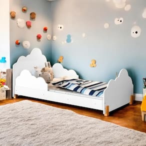 Cama Juvenil Princesa Com Colchão Liz Branco E Mel