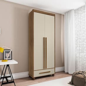 Roupeiro Trapani 2 Portas Cinamomo Off White
