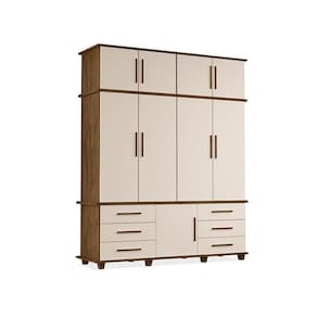 Roupeiro Dresden Com 4 Portas Malbec Off White