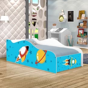Mini Cama Fun Foguete Espacial Infantil Com Colchão