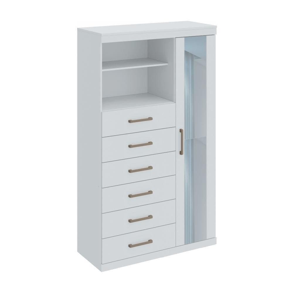 Cômoda Russell Branco Com Espelho