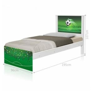 Cama Solteiro Adesivada Copa Futebol Com Colchão