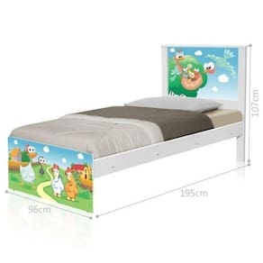 Cama Solteiro Com Cabeceira Barcelona Fazendinha
