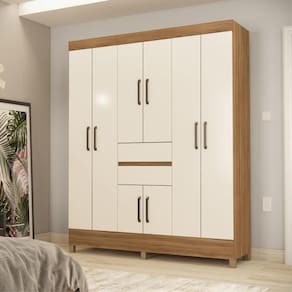 Guarda Roupa Casal 8 Portas Terni Amendola Off-white