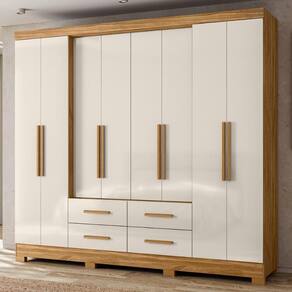 Guarda Roupa 8 Portas Chicago Freijo Off White