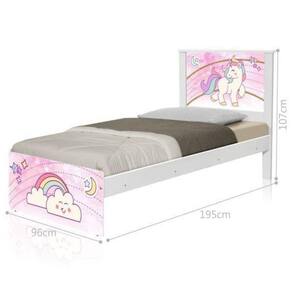 Cama Juvenil Barcelona Unicórnio Com Colchão