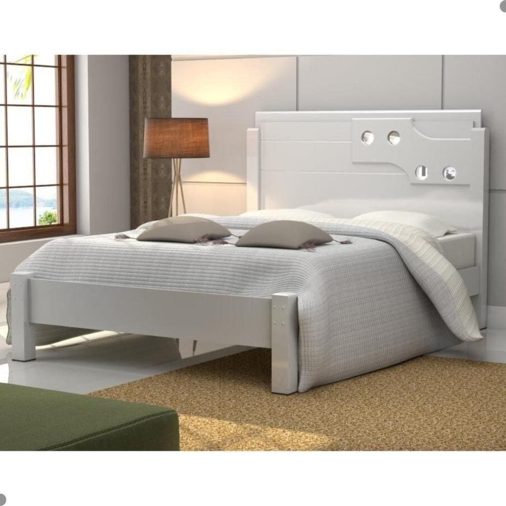Cama Luíza Casal Com Cabeceira Branco