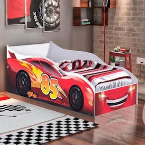 Cama Carro De Solteiro Verona Raio Vermelho