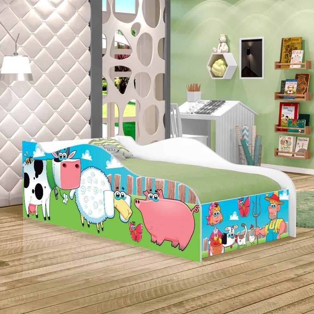 Cama Fun Fazendinha E Vaquinha Solteiro Com Colchão