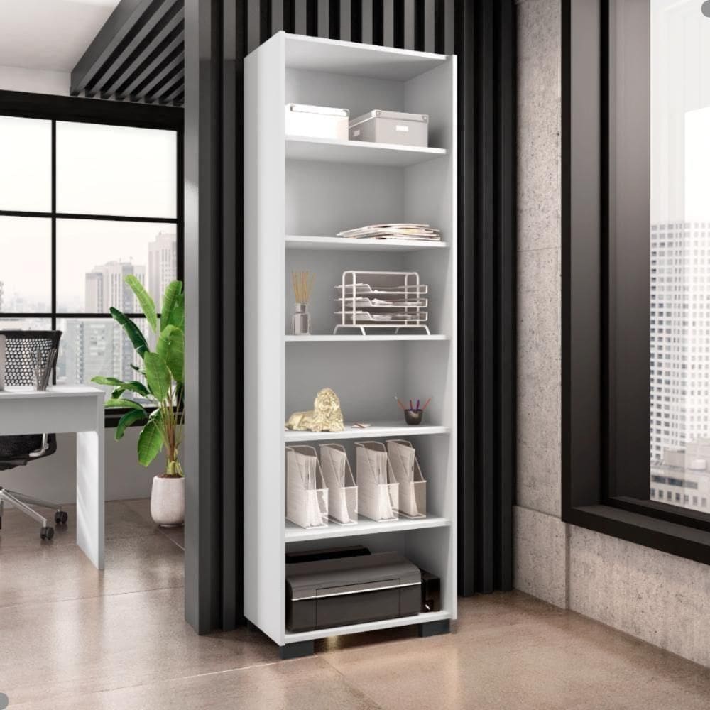 Livreiro Multiuso Samara Branco Trama