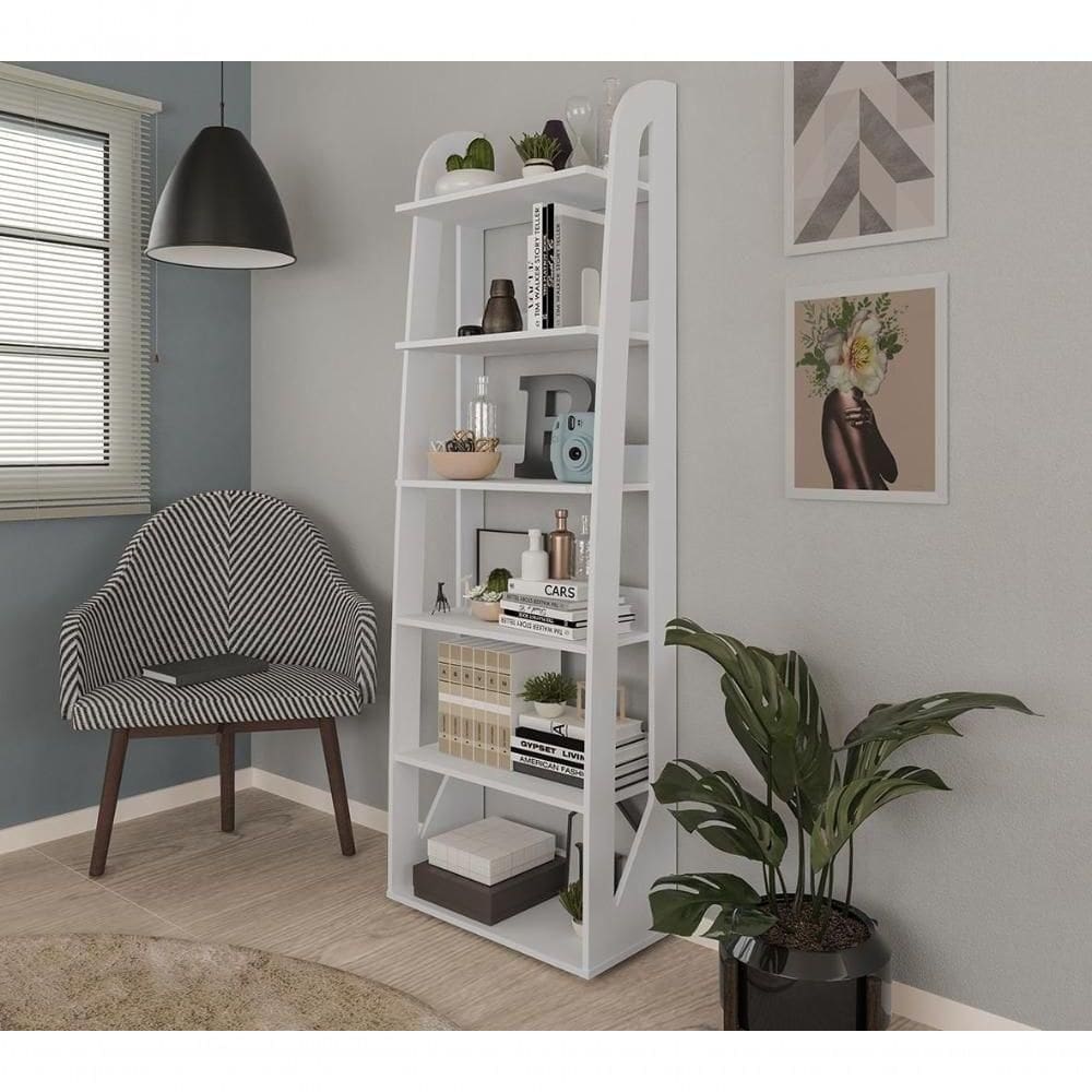 Estante 6 Prateleiras Eisley Branco