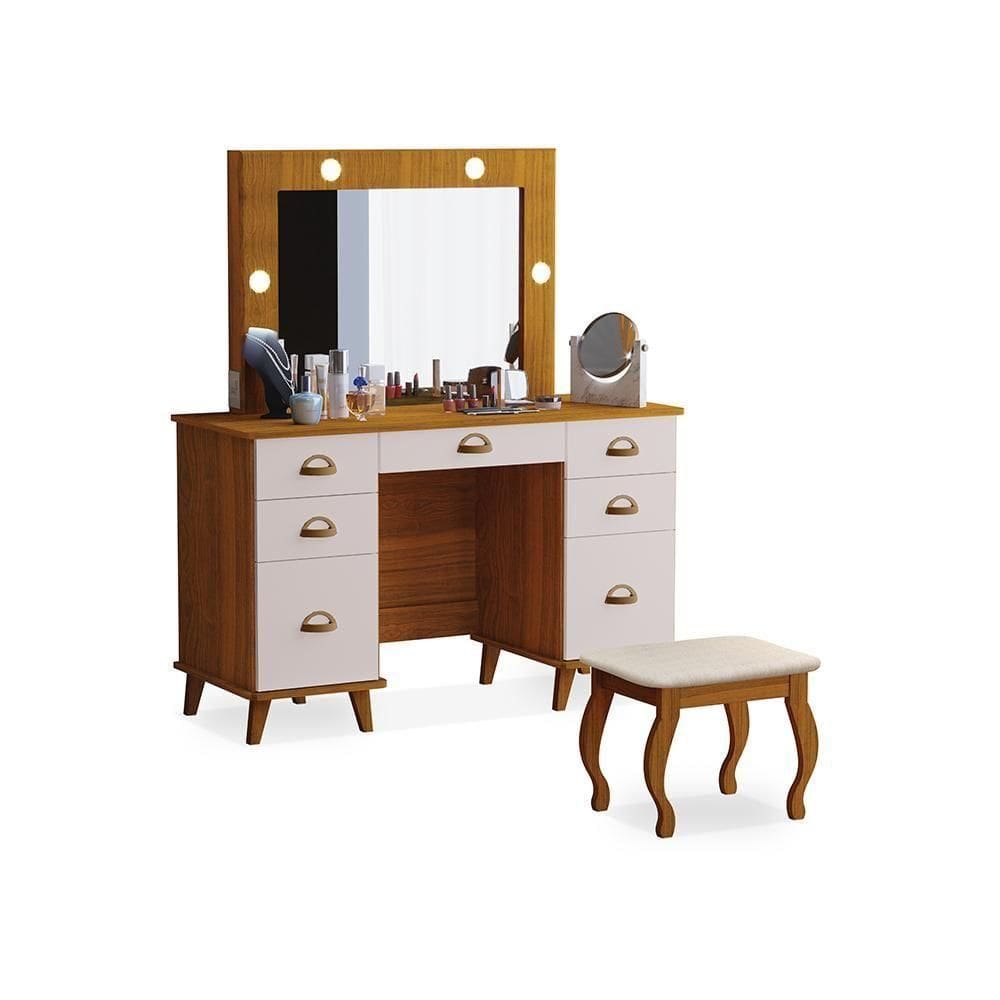 Penteadeira Com Assento Omaha Freijó Maní