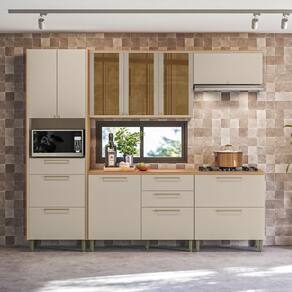 Conjunto Cozinha Compacta Granada Jequitiba Off White
