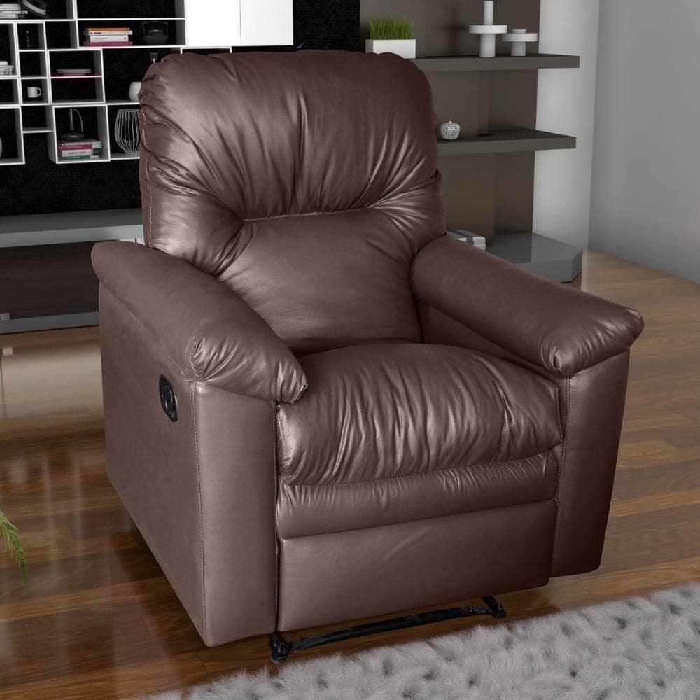 Poltrona Reclinável Essen Sintetico Marrom