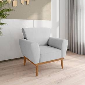 Poltrona Para Sala De Recepção Viana Linha Cinza