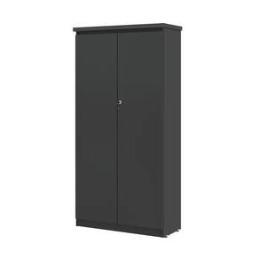 Armario Com 2 Portas 4 Prateleiras Emir Preto Onix
