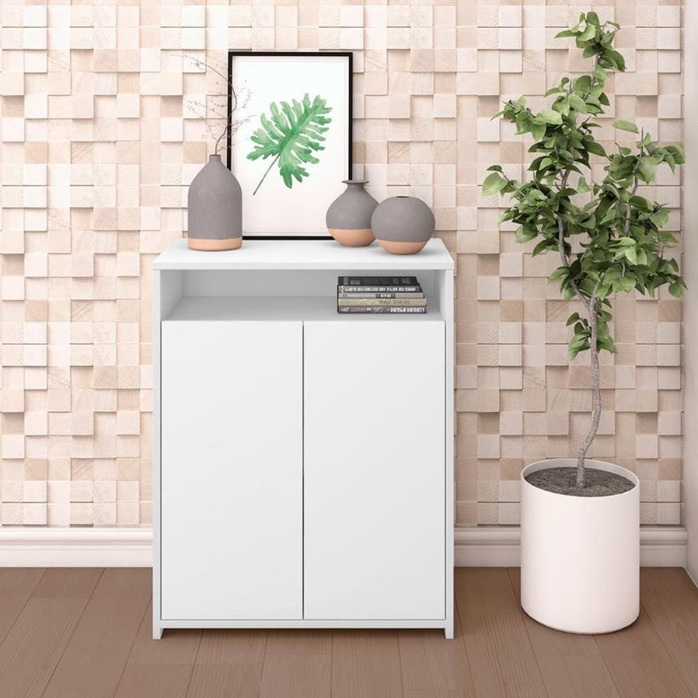 Balcão 2 Com Nicho Portas Bolonha Branco