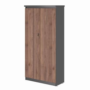 Armario Com 2 Portas 4 Prateleiras Emir Noce Preto