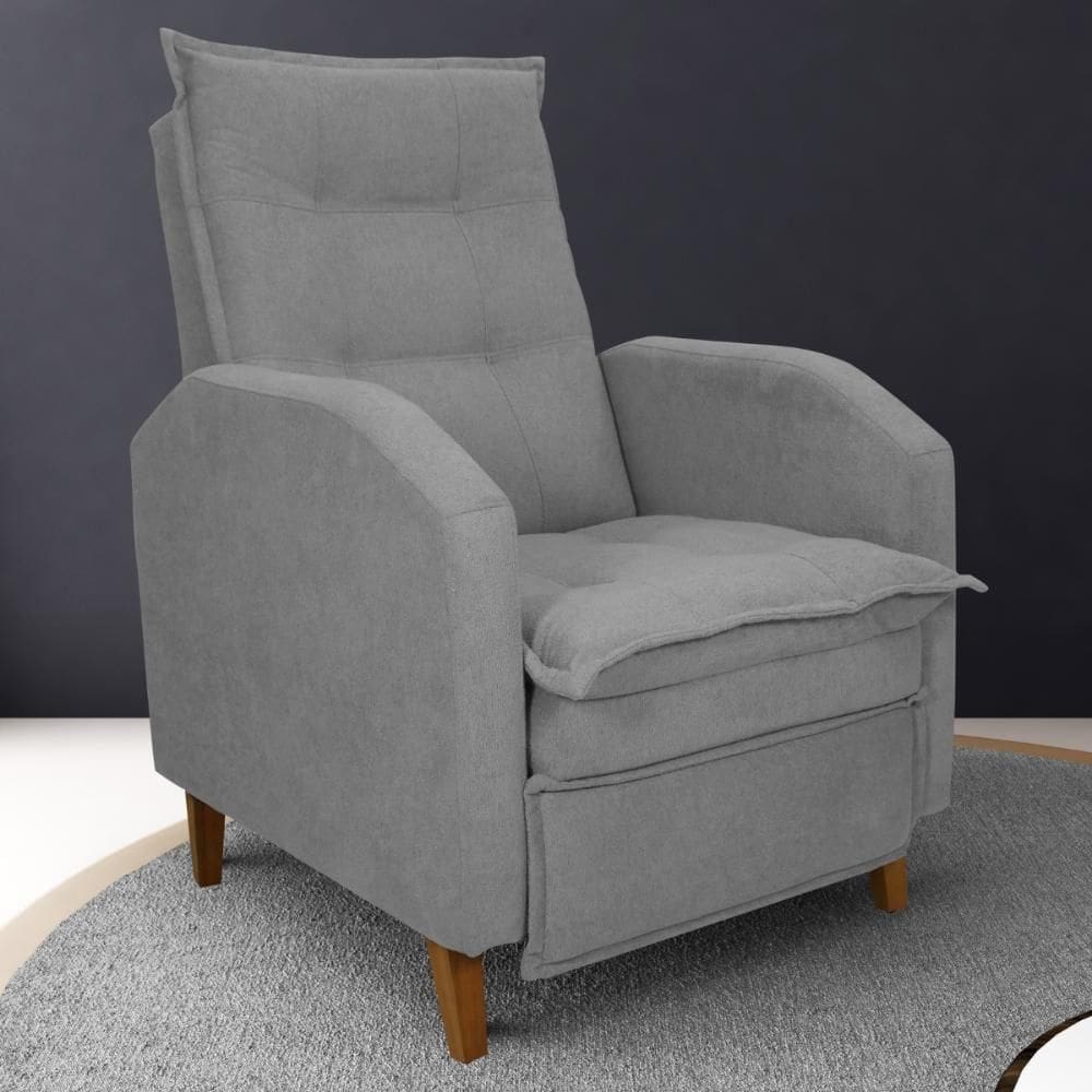 Poltrona Reclinável Leeds Boucle Cinza