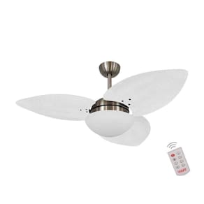 Ventilador De Teto Dormamu Bronze 3 Pás Palmae Branco 220V Com Controle