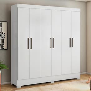 Roupeiro Com 6 Portas Ferrara Branco