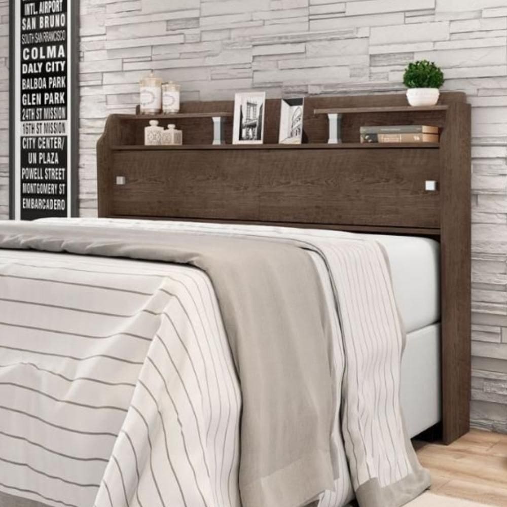 Cabeceira Box Queen Elisa Chocolate