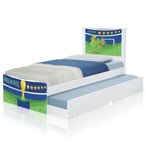 Cama Bicama Juvenil Adesivada Copa Do Mundo