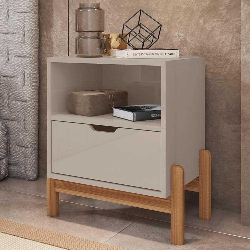 Mesa De Cabeceira Nice Off White