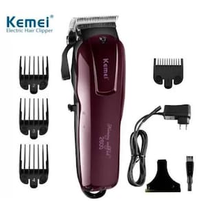 Maquininha Barbeiro Profissional Kemei Km2600 Garantia E