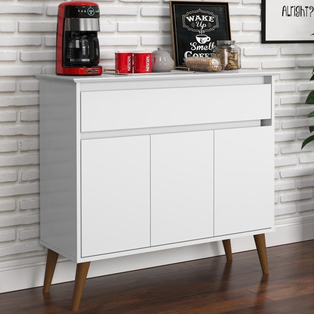 Aparador Buffet 3 Portas Brisbane Branco