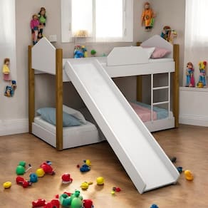 Beliche Casinha Com Escorregador Monique Branco