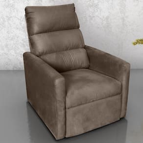 Poltrona Reclinável Do Papai Neiva Suede Marrom