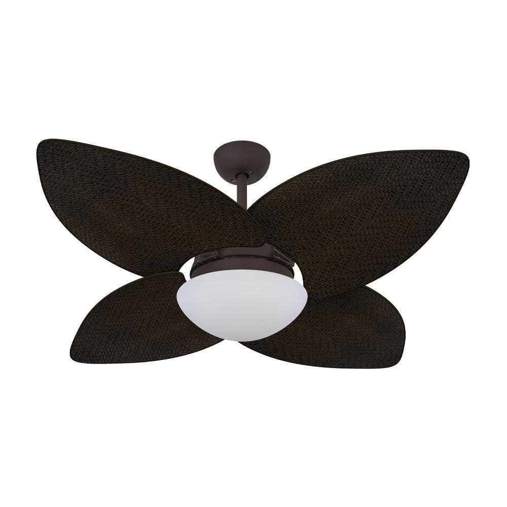 Ventilador De Teto Dormamu Marrom Texturizado 4 Pás Palmae 110V