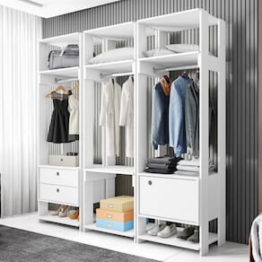 Guarda Roupas Francia Branco Com Porta E Gaveta
