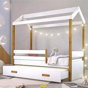 Bicama Montessoriana Exclusiv Solteiro Com Fio De Luz