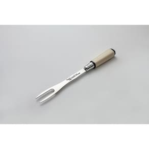 Garfo Churrasco Aço Inox Cabo 0Ss0 Chifre Madeira Listrado